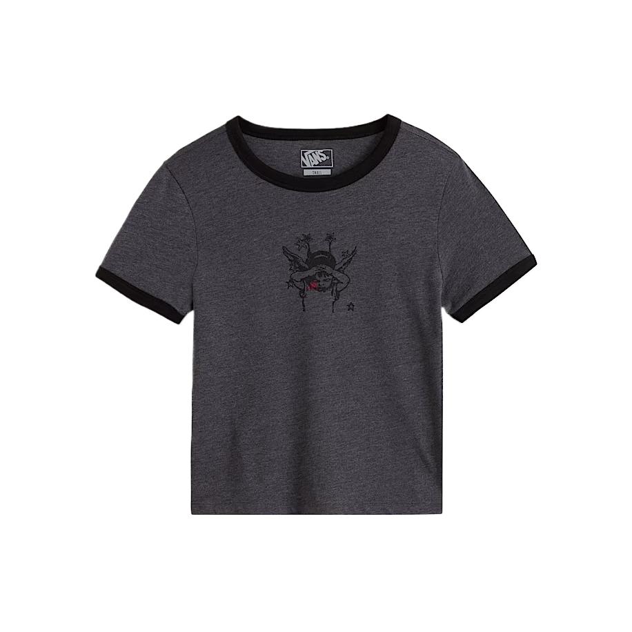 

Vans Cruzing Ringer Simple Comfortable Versatile Short Sleeve Regular T-Shirt Women Tops VN000RC1O8W XL