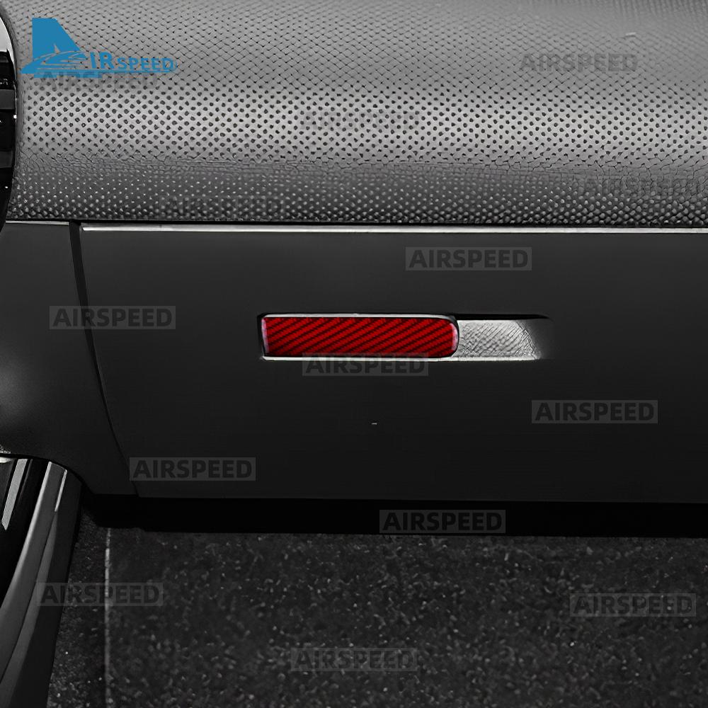 Echter Weicher Kohlefaser Zieraufkleber Für Mercedes Benz A CLA GLA Klasse W177 C118 H247 2020-2025 Beifahrer Ablagefach Schalter Innenraum