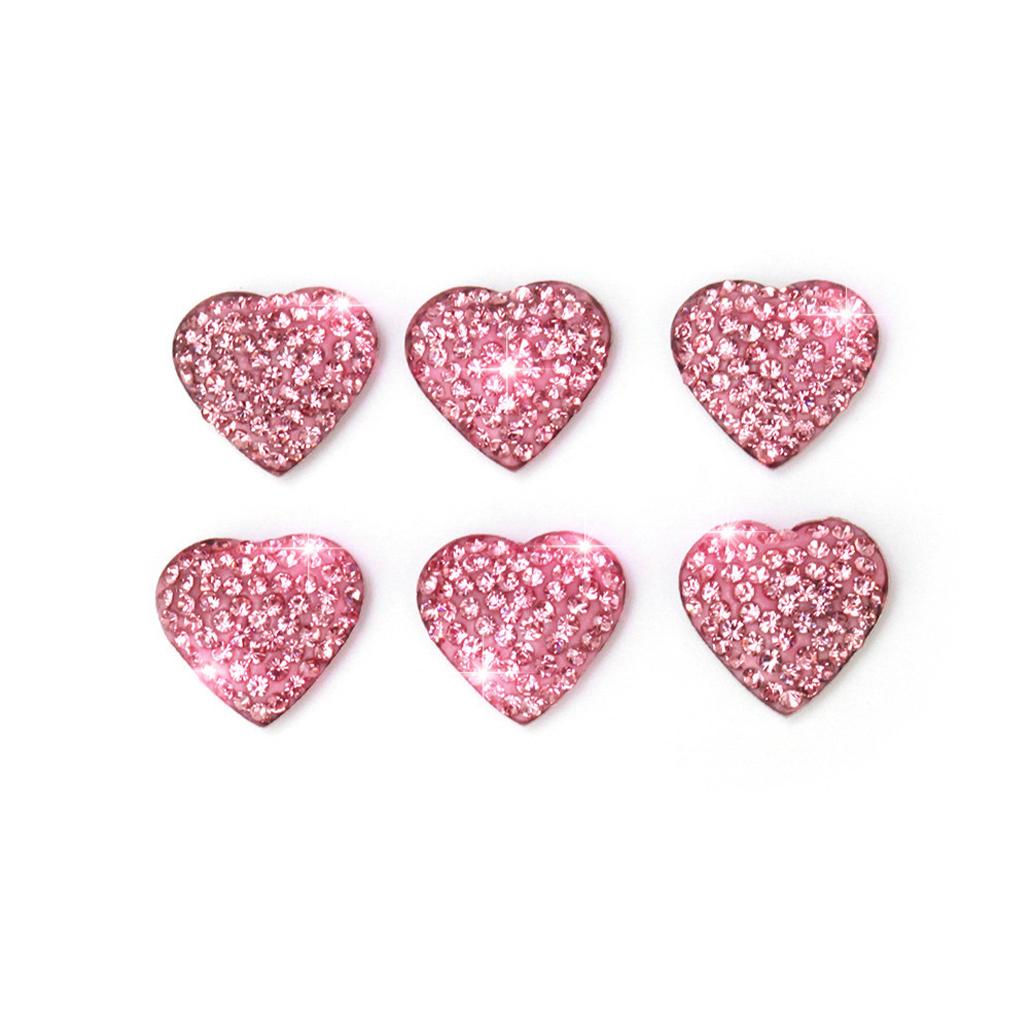 

Упаковка из 6 наклеек на кнопки автомобиля, устойчивых к царапинам, декор из страз, белый цвет розовый