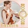 Cute Gold Women's Analog Watch: Waterproof with Stainless Steel Strap, Simple Design - Perfect for Valentine's Day, Christmas, or Birthdays