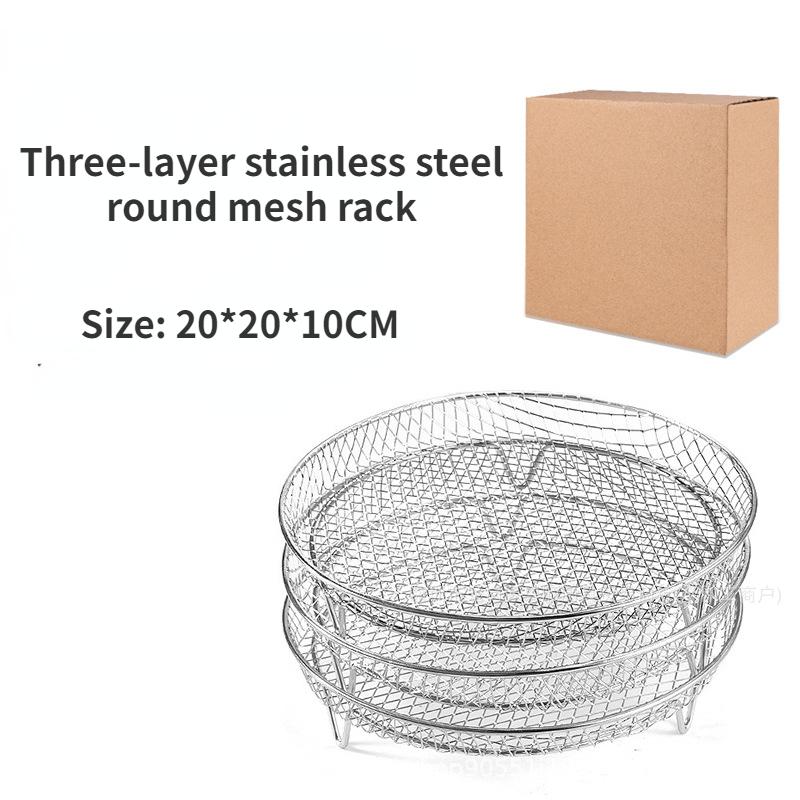 

3-ярусный гриль из нержавеющей стали, штабелируемая духовка, пароварка, посуда, бытовая кухня, пикник, семейная вечеринка, устойчивый к коррозии