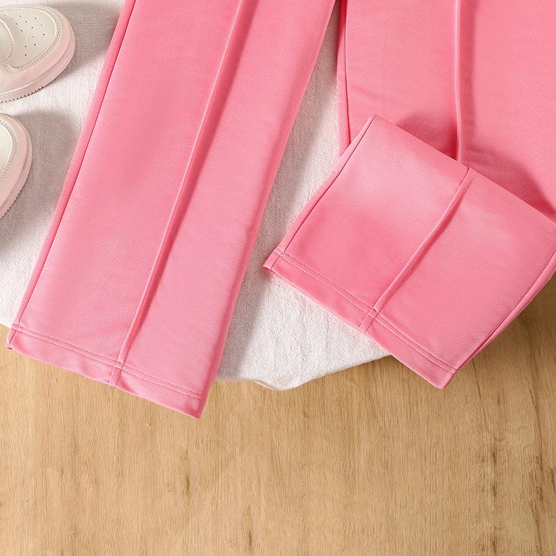 Tenue pour Grandes Filles Vêtements pour Enfants Automne Nouvelle Mode Sweat à Manches Longues Rayé Pantalon Long Décontracté Deux Pièces