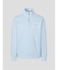 Binpolmen Textured Quarter-Zip Long Sleeve T-Shirt Sky Blue