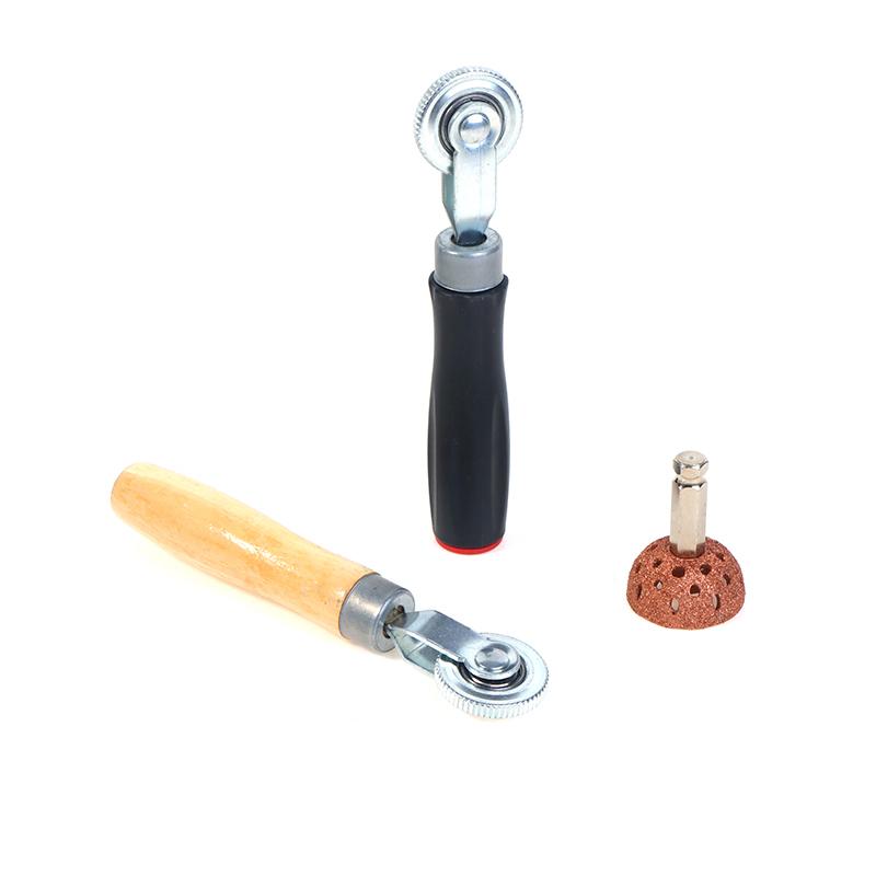 42 mm Reifenreparaturflicken Werkzeugsatz Reifenflickenroller mit Reifenrad Reparatur Schleifkopf Polierscheibe für Luftreifenpuffer