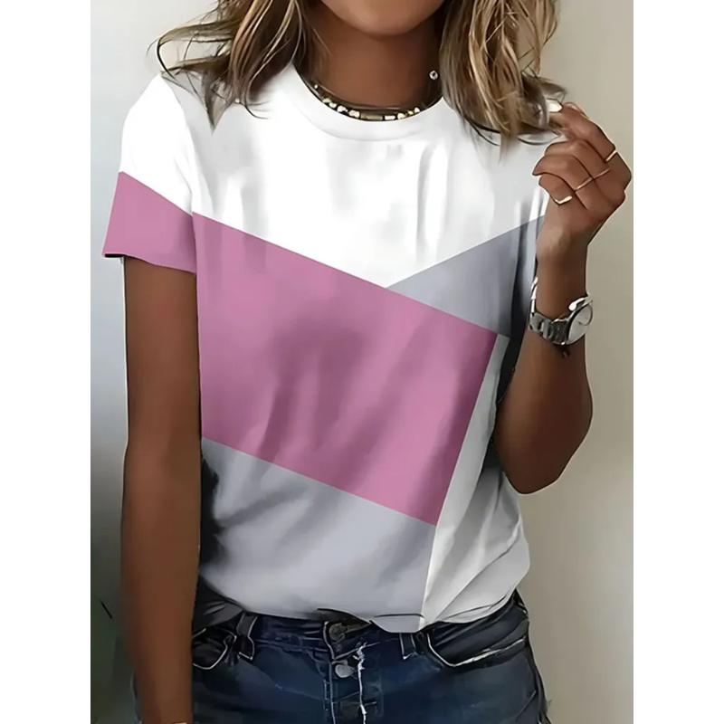 Women's Tops Versatile Comfortable Short Sleeves Fashion Crew Neck Loose T-Shirts Women’s