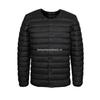 Men's Lightweight Collarless Down Vest: Large Size Round Neck Warm Jacket