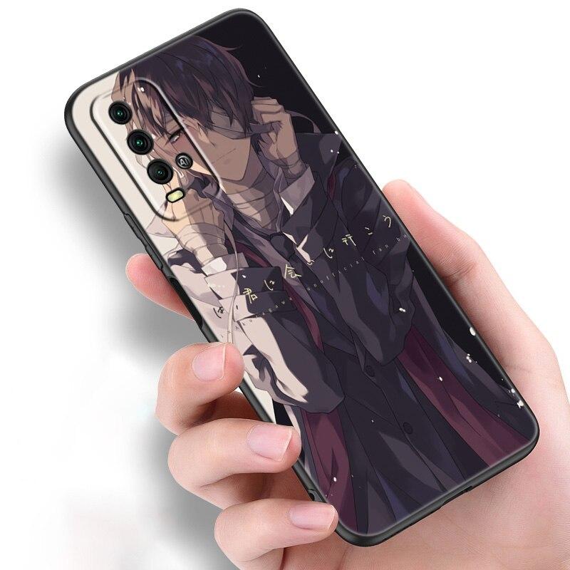 Anime Bungou Stray Dogs Dazai Osamu Phone Case For Xiaomi Redmi Note 11 10 9 8 Pro 11T 10T 10S 9S 8T 9 9A 9C 9T Black Soft Cover