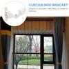 2Pcs Aluminum Curtain Rod Brackets Heavy Duty Holders for Window Drapery Rod Fixing Tools Home Supply Home Decor