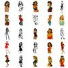 50 Non-Repeating Classic Retro Girl Graffiti Stickers Diy Notebook Luggage Water Cup Stickers