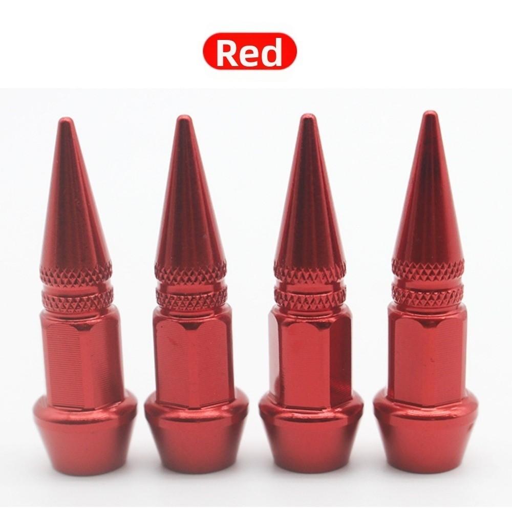 4pcs Universal Pointed Valve Tips Sharp Pointed Auto Parts Tire Valve Cover Bicycle and Motorcycle