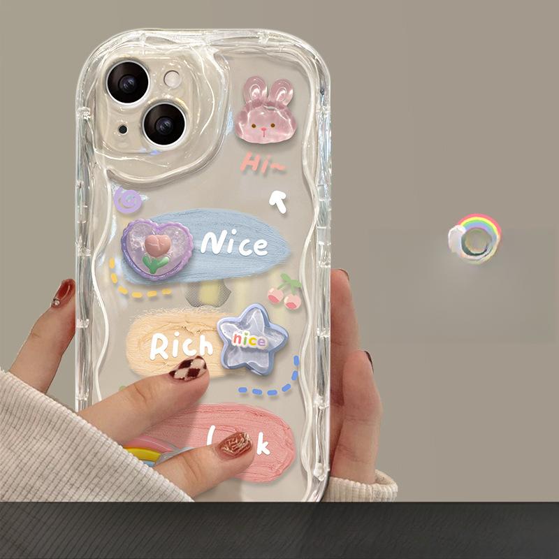 Cute Cartoon Chain Suitable for 16ProMax IPhone Case IPhone 15 Niche 14 Three-dimensional 13 High-end Sense