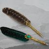 1 Set 0,5mm Schön aussehende Quill Pen-Set Glattes Schreiben Kupfer Komfortable Grip Quill Stift Tinte Set Schreibwaren liefert