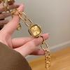 Simple Women's Watch Elegant Square Dial Quartz Watches Exquisite Gold Skeleton Chain Bracelet Vintage Brand Female Wristwatch