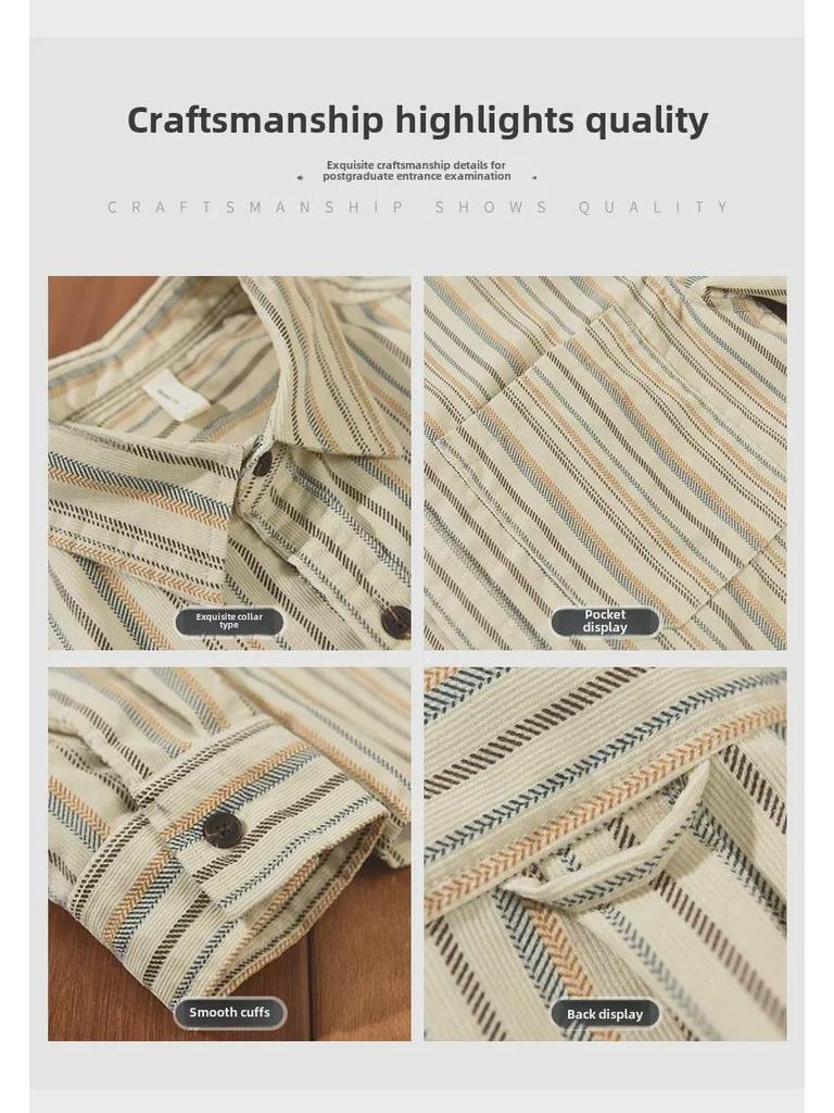 Men's Z221 Striped Long Sleeve Casual Shirt