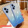 KEYSION Luxury Plating Glitter Phone Case for Xiaomi POCO F5 Transparent Soft TPU Shockproof Back Cover for POCO F5 Pro