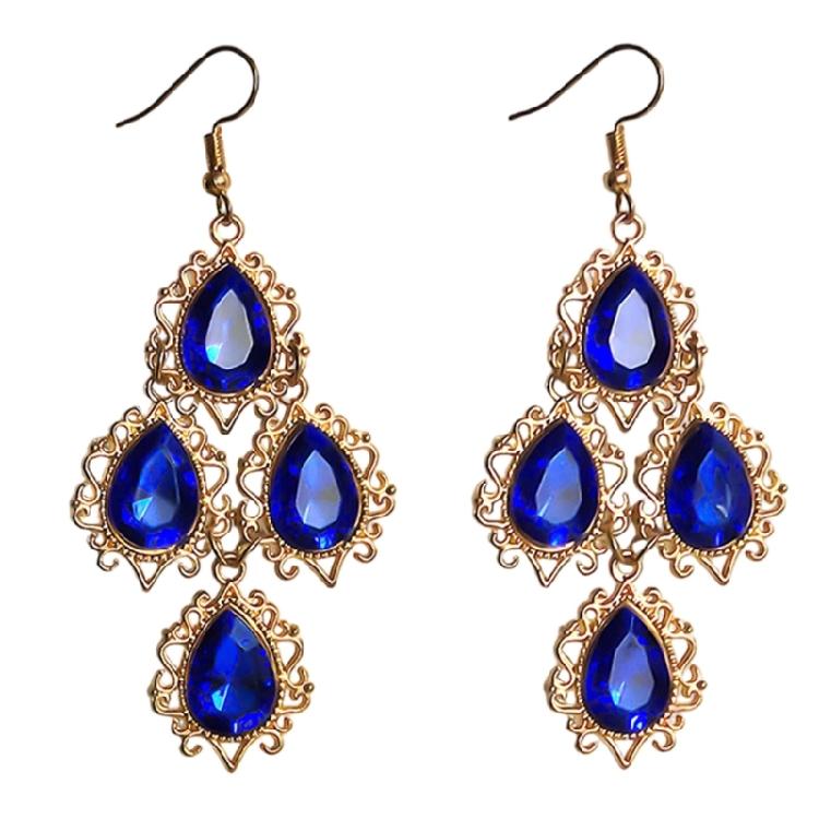 Pair of Drop Earrings in Vibrant Color Dangle Styles Alloy for Sensitive Skin