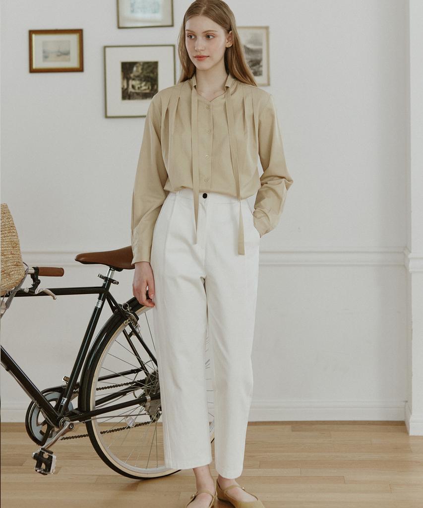 Nonlocal Tomboy Cotton Pants - Off White