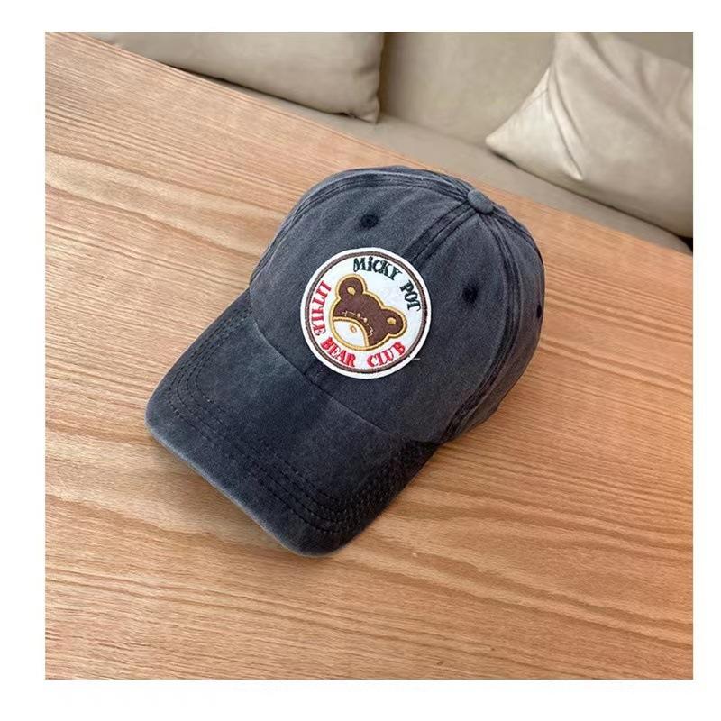 Pink Love Cat Baseball Cap Female Curved Brim Soft Top Cap Cute Hat Trendy Female Sun Protection Shade Show Small Face