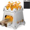 Oem Camping Wood Stove Folding Lightweight Stainless Steel Wood Burning Stoves Portable Backpacking Stove For Outdoor Picnic
