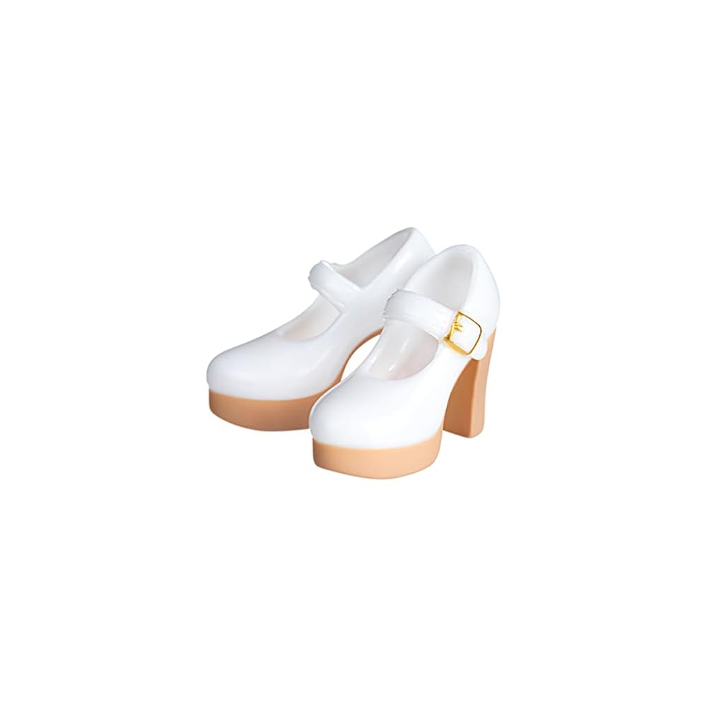 

Obitsu Seisakujo 1/6 Doll Soft Vinyl Heel Strap Shoes White 1_6SH-F01-WH