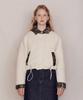Faber Finger Stripe Patched Quilting Jacket (Ivory)