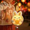 Rabbit Pattern Lantern DIY Kit for Kids, Mooncake Bunny Material Childrens Toy Set, Handmade Cartoon Crafts Mid-Autumn Festival Celebration Portable