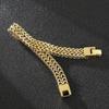European and American Simple Personalized Street Shooting Double -row Dragon Bone Titanium Steel Men's Bracelet