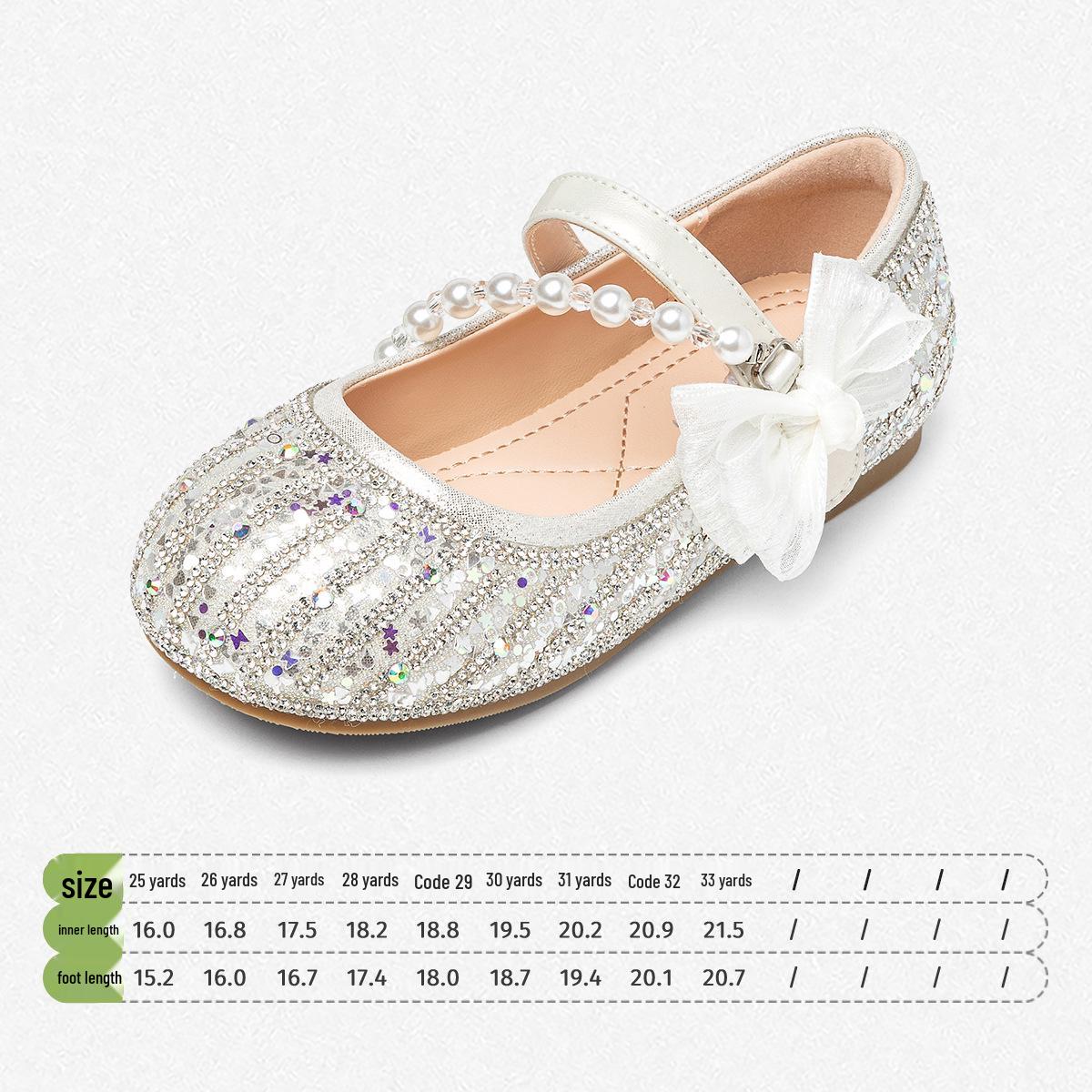 Sparkling Snuffy Girls Crystal Leather Shoes: 2026 Spring/Autumn Princess Style for Little Fashionistas 27