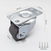 Silent Mini Caster Wheel for Furniture and Drawers - Load-bearing, Directional Roller Wheel