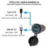 Universal Waterproof 30W QC3.0 USB Type C PD Fast Charger Power Adapter Hella DIN Plug Socket for BMW Ducati Triumph Motorcycle