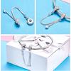 Charm S925 Sterling Silver Safety Chain Positioning Buckle Collection Fashion Beaded Bracelet Silver Accessories