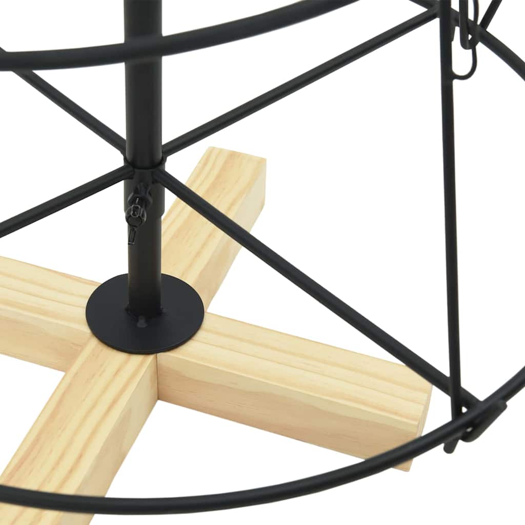 Christmas Decoration with Stand Black 90 cm Steel