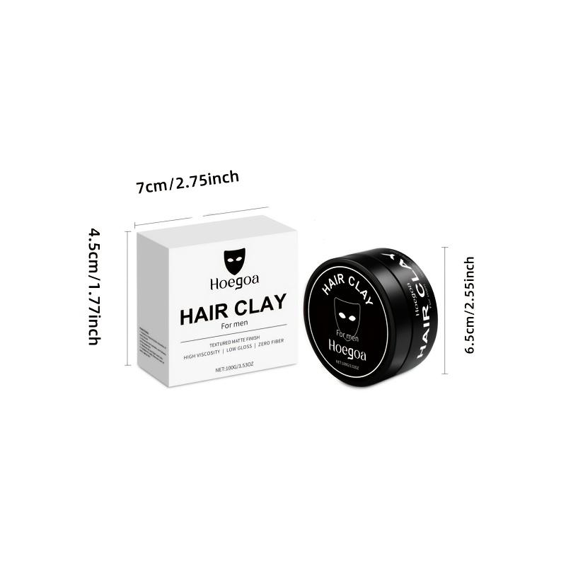 100g Herren Styling Clay, Natürliches Volumen und Matte Textur für Haarstyling und Formgebung