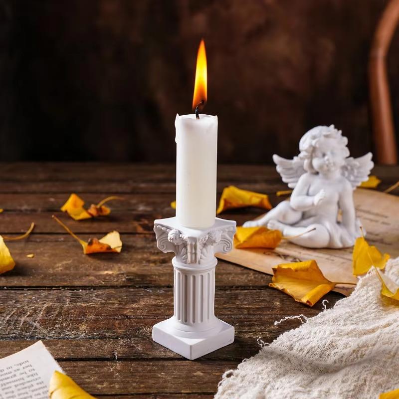 Roman Candle Holder 1PCS Dining Table Home Living Room Tabletop Ornaments Little Angel Photo Props
