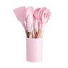 Non-Stick Silicone Spatula and Spoon Set with Wooden Handle - High Temperature Resistant Kitchen Tools