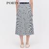PORTS Women's Autumn Printed Pleated Skirt