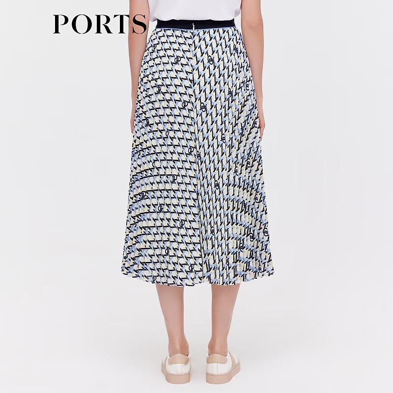 PORTS Women's Autumn Printed Pleated Skirt