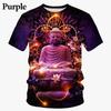 Summer Men T-shirt 3d Print Eligious Shakya Muni Buddha Face T Shirt Buddhism Fashion Casual Round Neck Short Sleeve Tees