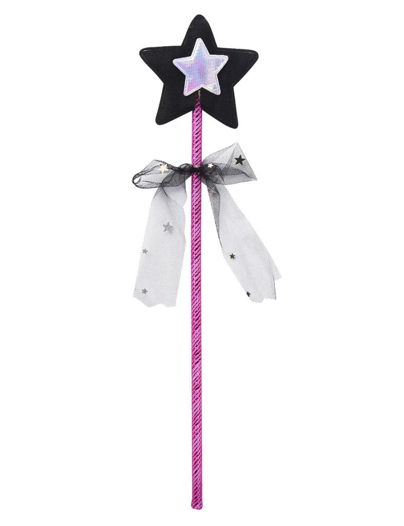 Kids Girls Witch Costume For Halloween Fancy Dress Up Dress With Pointed Hat Wand Candy Bag Set