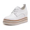 Spring and Autumn new thick-soled inner height-increasing women's shoes lace-up casual shoes muffin sole single shoes high heel