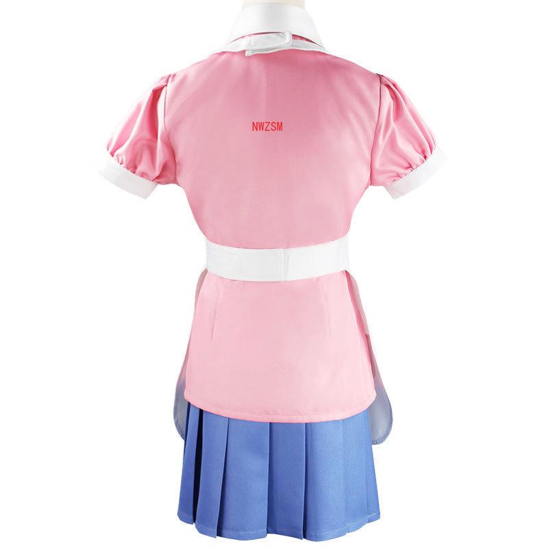 Danganronpa Mikan Tsumiki Costume Cosplay Halloween Carnevale Infermiera Definitiva Costume Divertente Uniforme da Cameriera per Donne