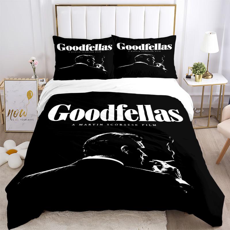 Goodfellas Bedding 3 Piece Set HD Print Duvet Cover Pillowcases for Teens Adult Bedroom Decoration Christmas Gift