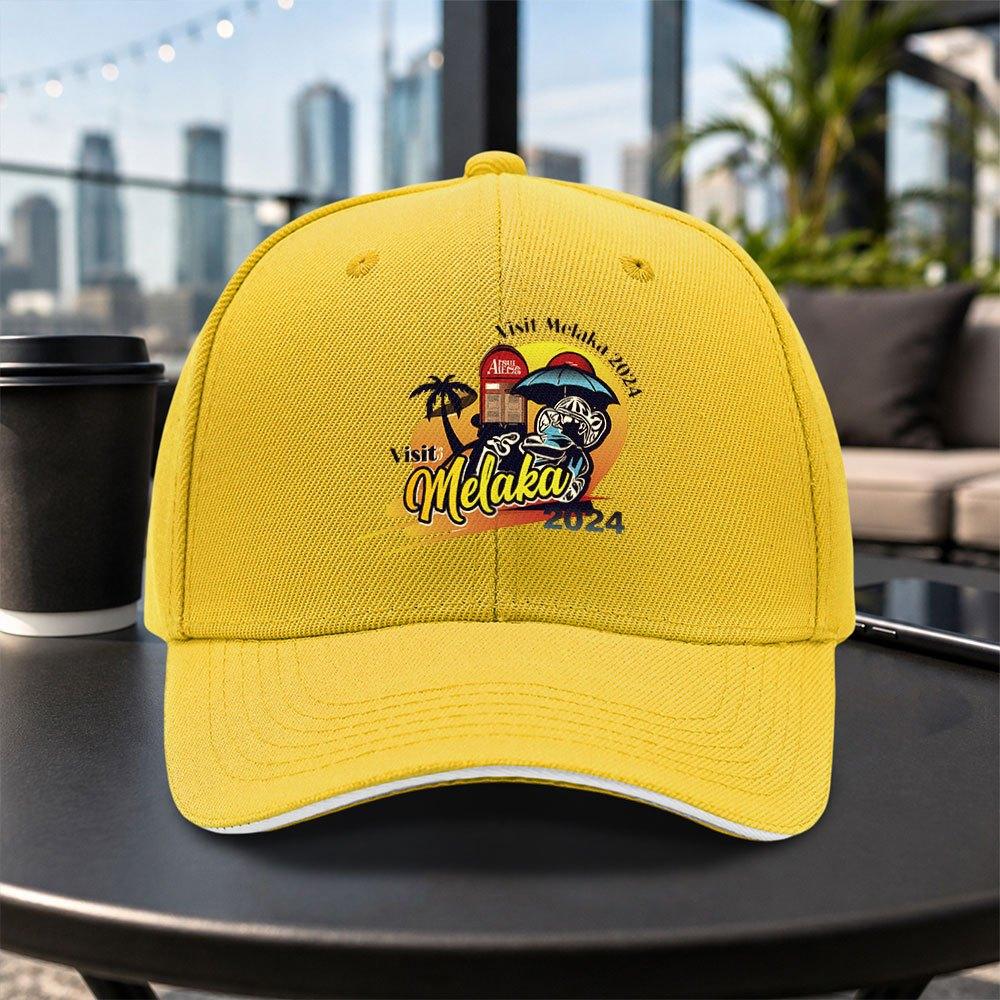 Malacca Travel 2024 Sandwich Baseball Cap Unisex Adjustable Duckbill Hat Lightweight Casual Outdoor Hat Multicolor