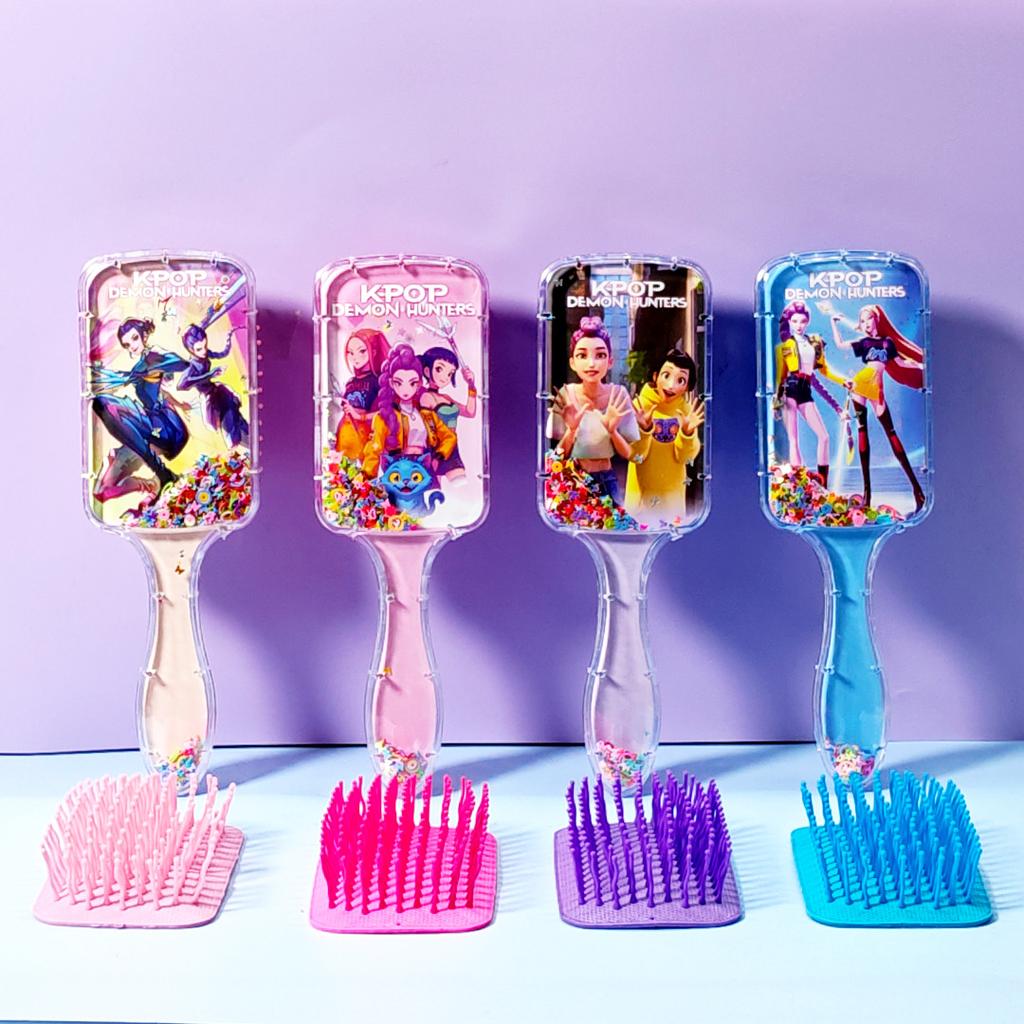  Pettine Cartoon a Tema Cacciatori di Demoni K-POP, Spazzola Portatile per Bambini Bambine, Regalo Ideale per Compleanno Natale e Forniture per Feste