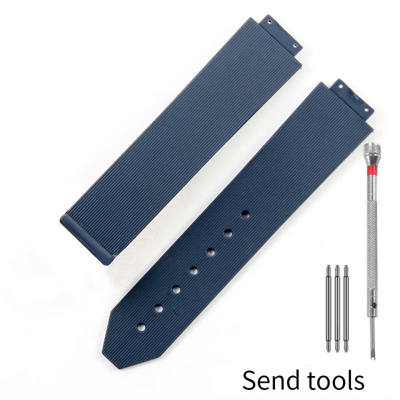 20x13mm 21x16mm cinturino in silicone convesso per HUBLOT BIG BANG CLASSIC FUSION Braccialetti di ricambio 26x19mm braccialetto in gomma da uomo
