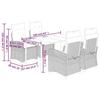 VidaXL Ensemble à Manger de Jardin avec Coussins 5 pcs, Table et Chaises avec Dossier Réglable, Meubles d'Extérieur, 3212786