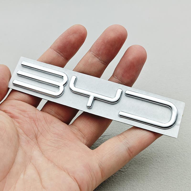 3D Metal Car Sticker Logo BYD Rear Trunk Badge Emblem Decals For BYD Atto 3 Dolphin Seal Han EV Tang EV Seagull Auto Accessories