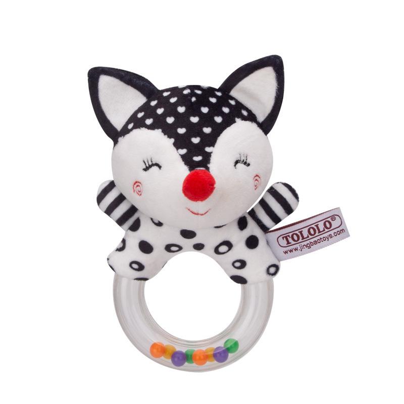 Rattles Animal Giraffe Baby Soft Stuffed Doll Teether Doll Cute Kids Infant Baby Teething Toys For Newborn Sensory Plush Toys