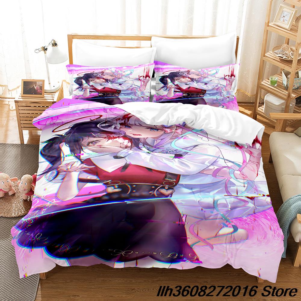 NEDY GIRL OVERDOSE Beding Set Single Twin Ful Quen King-Sized Dimensionsd Dimensions Bed Linen Set Adult People Kid Bedrom Thre-piece Suits Anime