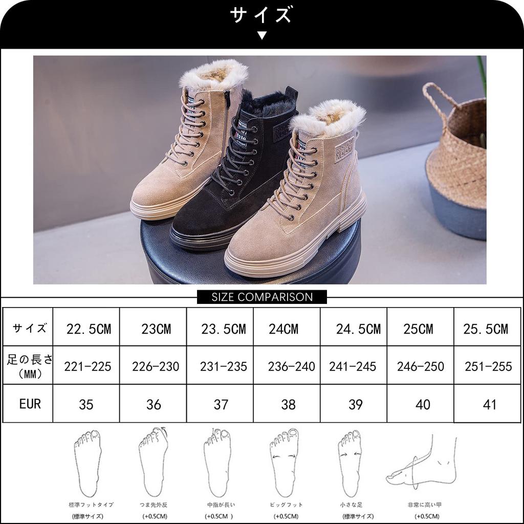 MIDIRO Women's Short Winter Snow Boots with Fleece Lining, Warm, Non-Slip, and Insulated, Perfect for Commuting and School